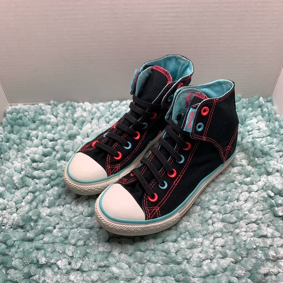 Converse All Star Canvas Chuck Taylor Aqua & Pink - Picture 3 of 15